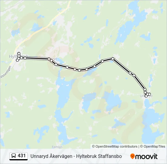 431 Bus Line Map