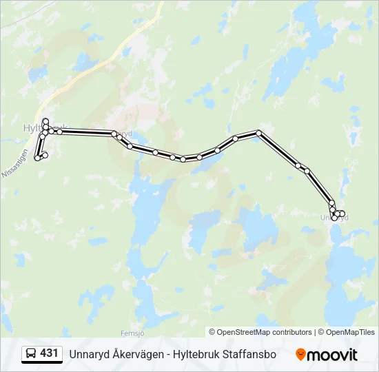 431 Bus Line Map