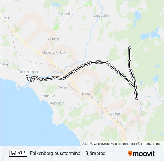 517 bus Line Map