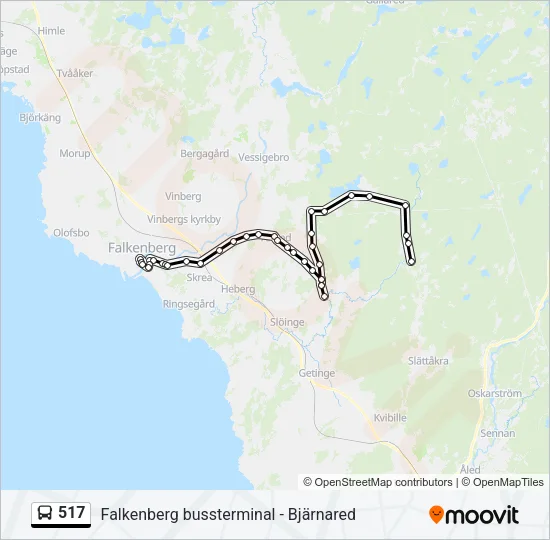 517 Bus Line Map