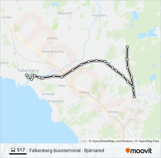 517 Bus Line Map