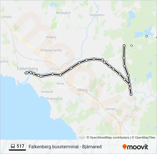 517 Bus Line Map