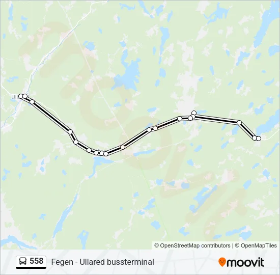 558 Bus Line Map