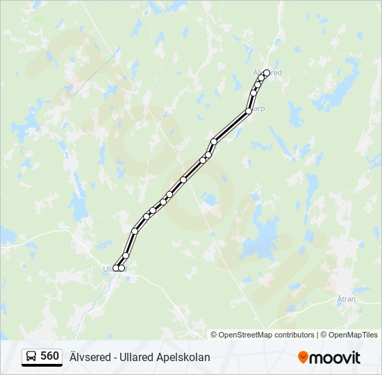 560 bus Line Map