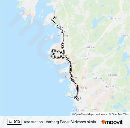615 Bus Line Map