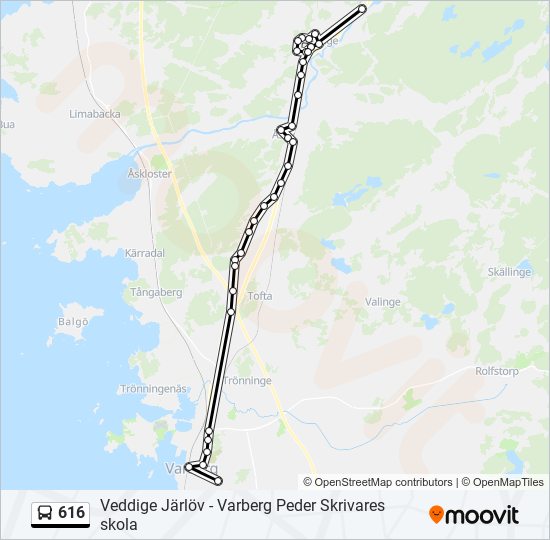 616 bus Line Map