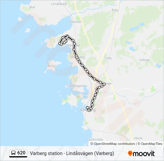 620 Bus Line Map