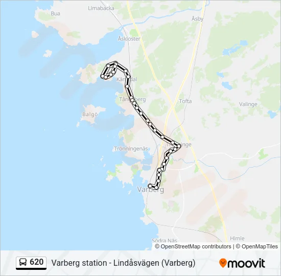 620 Bus Line Map