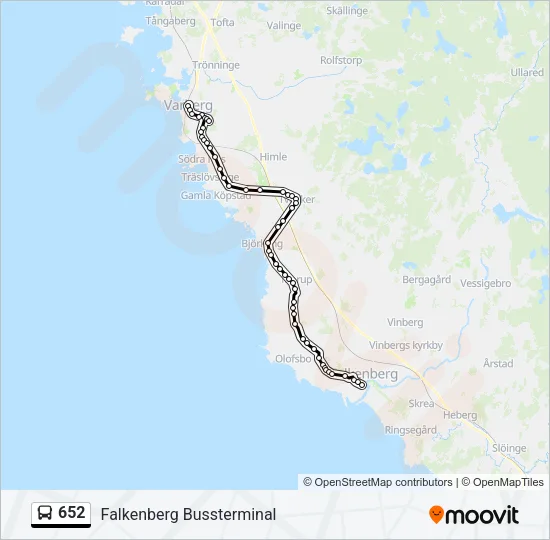 652 Bus Line Map