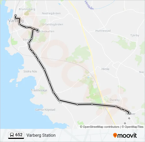 652 Bus Line Map