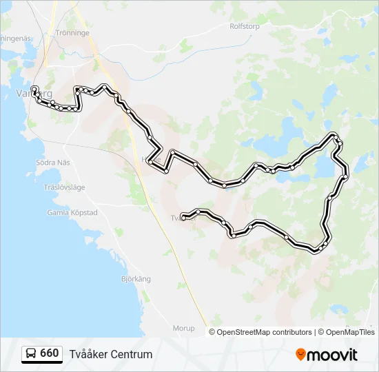 660 Bus Line Map