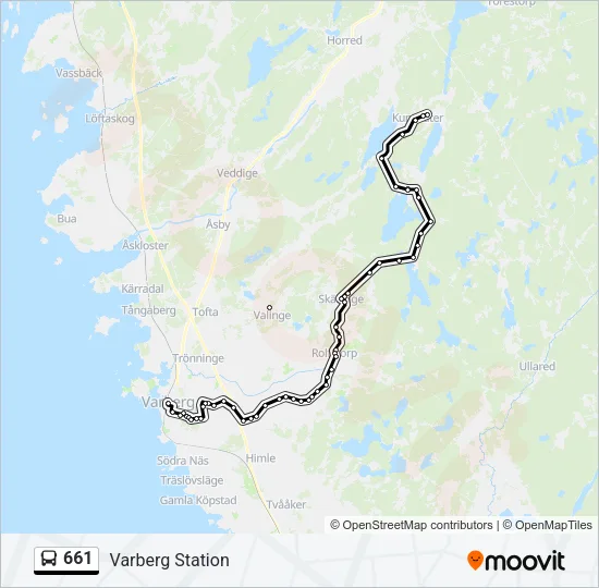 661 Bus Line Map