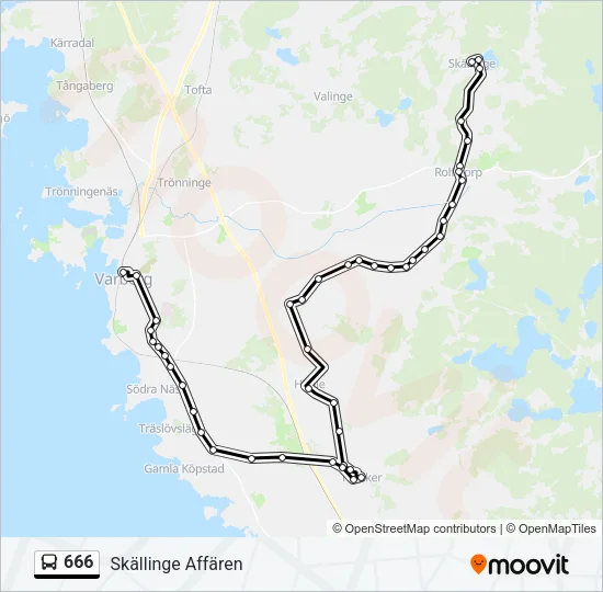 666 Bus Line Map
