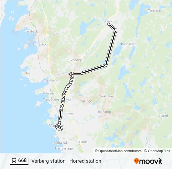 668 Bus Line Map