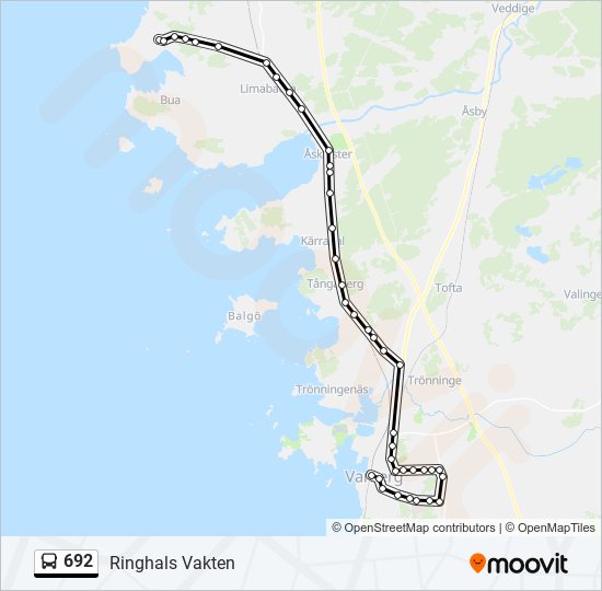 692 bus Line Map