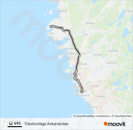 693 Bus Line Map