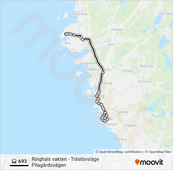 693 Bus Line Map