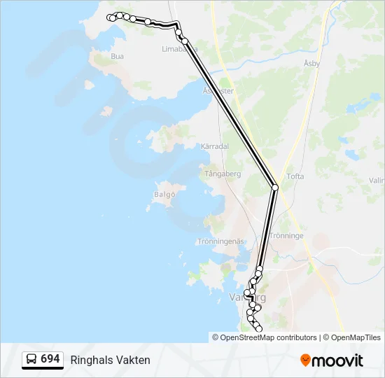 694 Bus Line Map