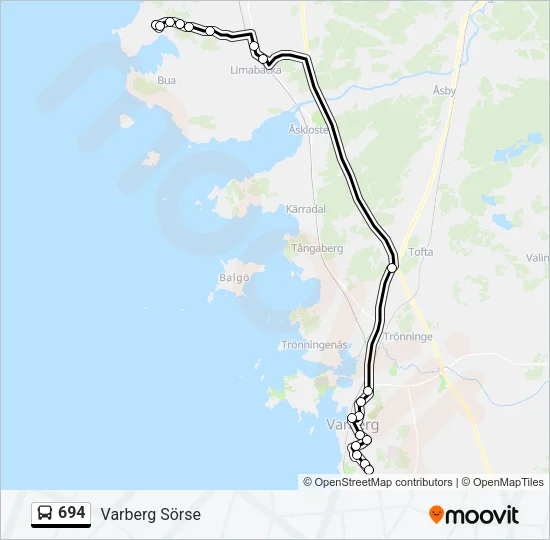 694 Bus Line Map