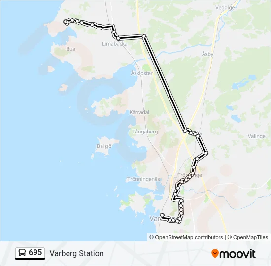 695 Bus Line Map