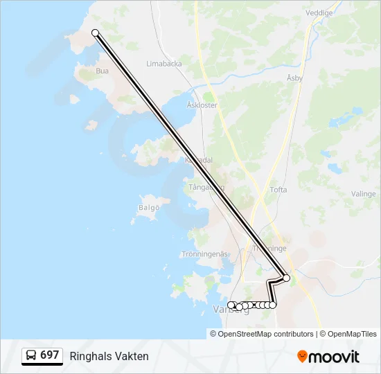 697 Bus Line Map