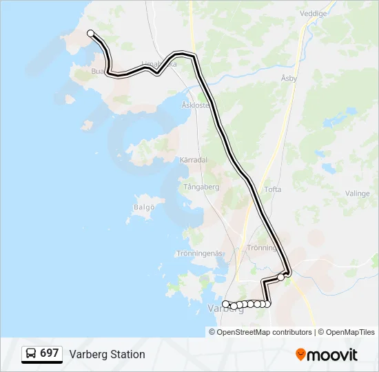697 Bus Line Map