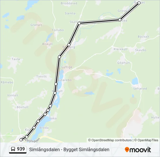 939 Bus Line Map