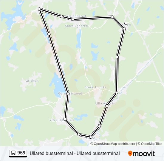 959 bus Line Map