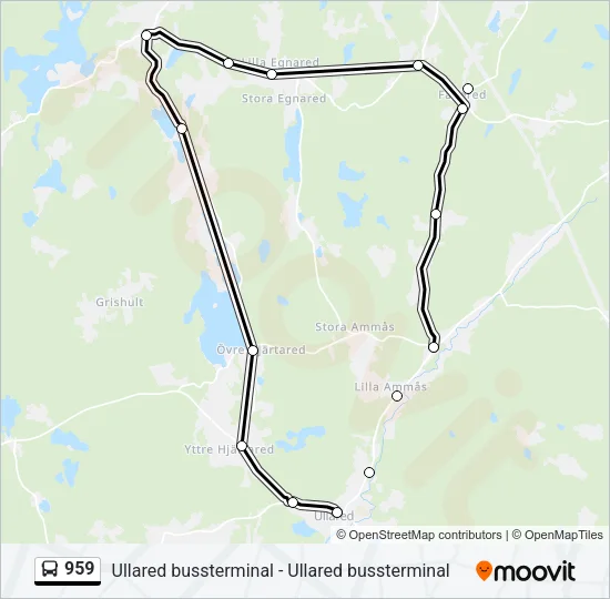 959 Bus Line Map