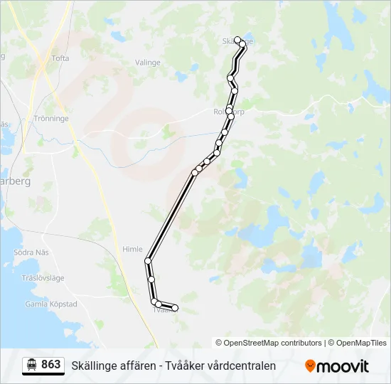 863 Cable Car Line Map