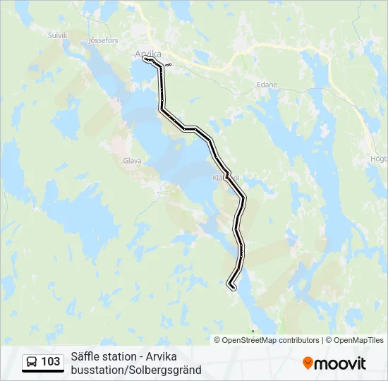 103 Bus Line Map