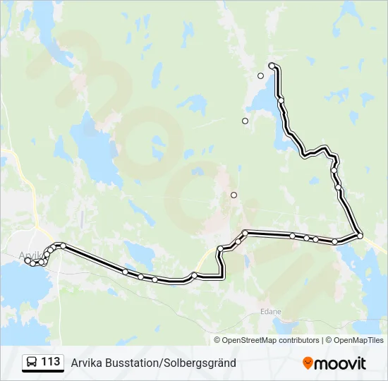 113 Bus Line Map