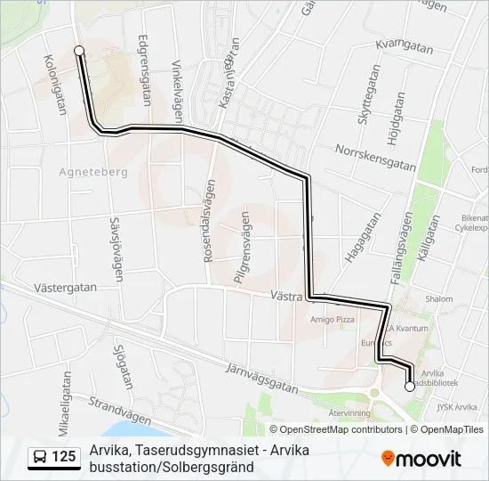 125  Line Map