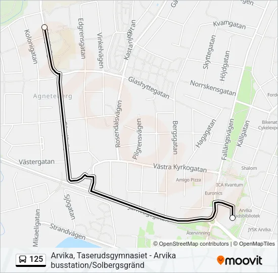 125  Line Map