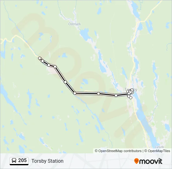 205  Line Map