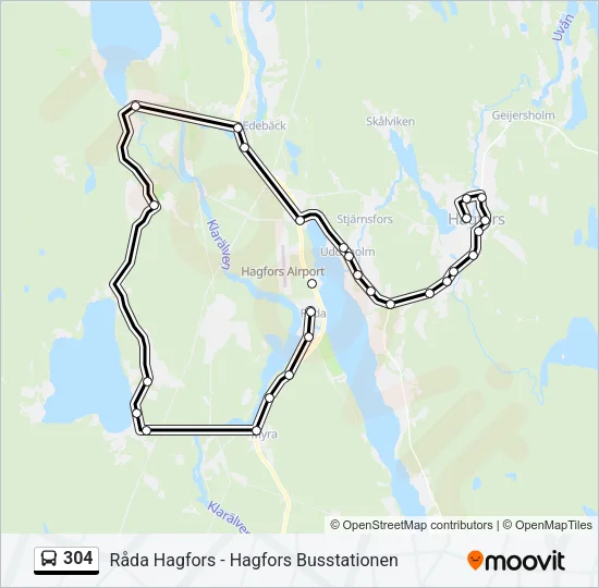 304 Bus Line Map