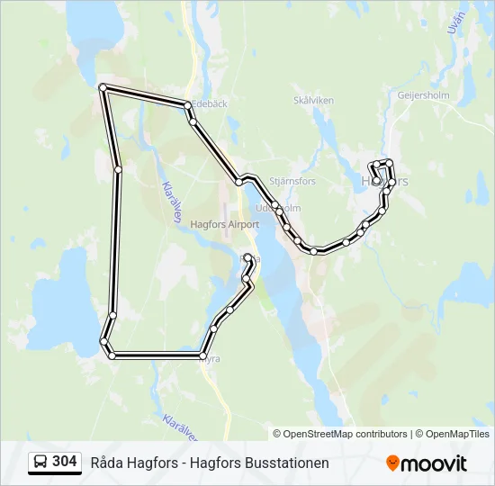 304 Bus Line Map