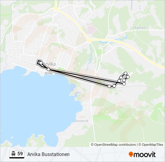 59 cable car Line Map