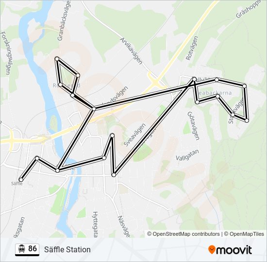 86 cable car Line Map