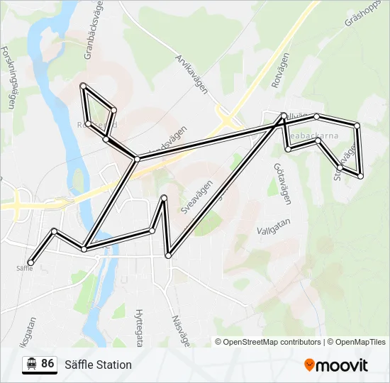86 Cable Car Line Map