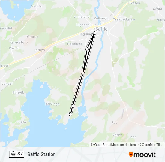 87 Cable Car Line Map