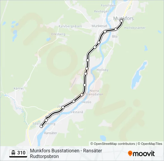 310 Cable Car Line Map