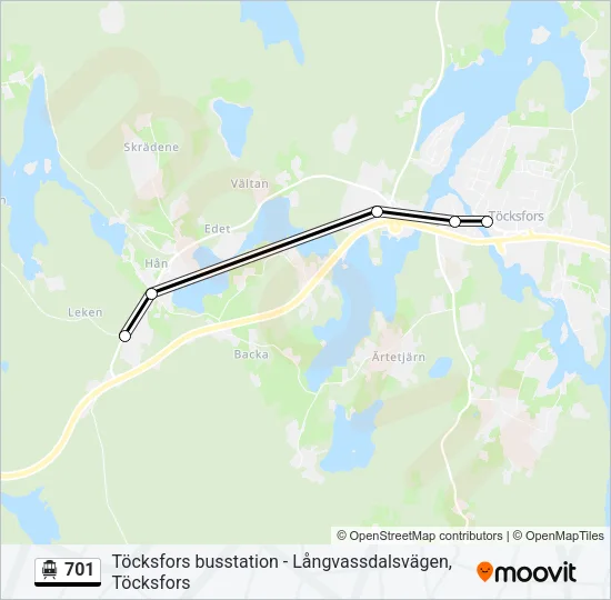 701 Cable Car Line Map