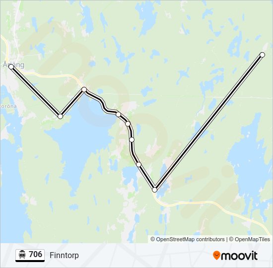 706 spårvagn Linje karta