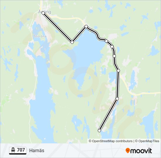 707 cable car Line Map