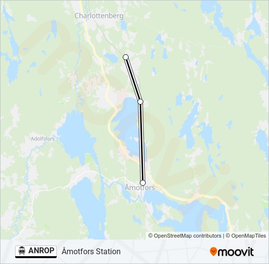 ANROP spårvagn Linje karta