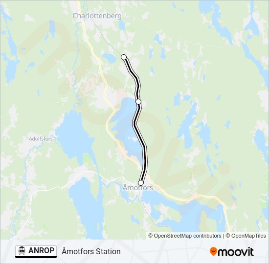 ANROP spårvagn Linje karta