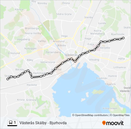 1 bus Line Map