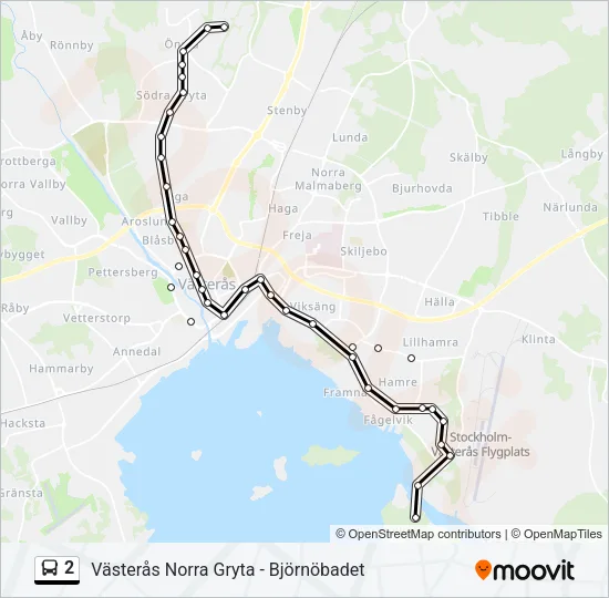 2 Bus Line Map