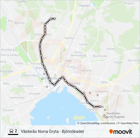 2 Bus Line Map